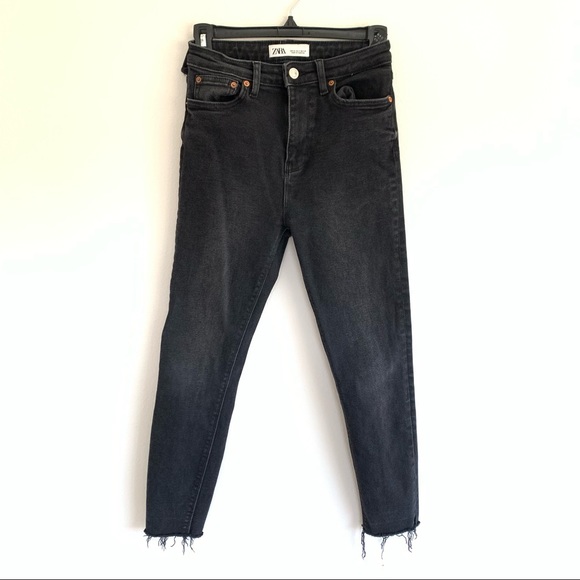 Zara Denim - Zara Raw Hem High Waisted Skinny Jeans